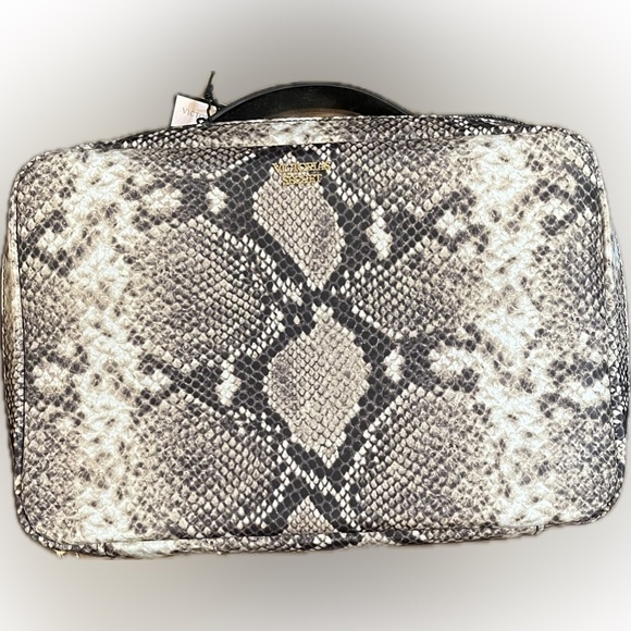 NWT-Rare Python Print Victoria’s Secret Cosmetic Organizers - Picture 3 of 13